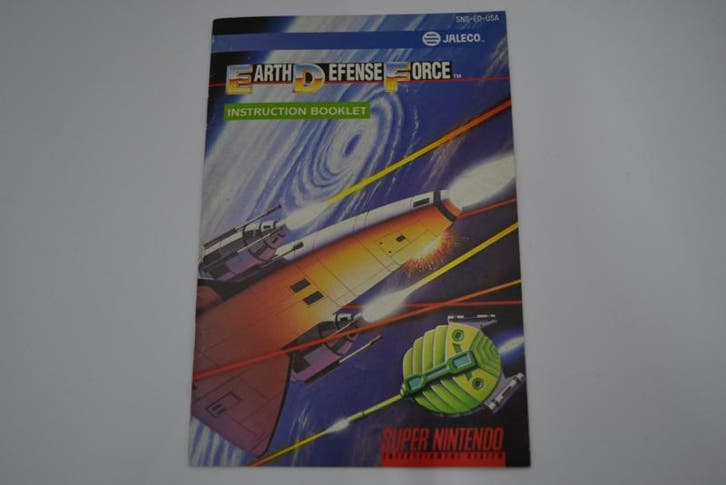 Earth Defense Force (SNES USA MANUAL), Games en Spelcomputers, Spelcomputers | Nintendo Consoles | Accessoires