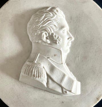 Sevres - Reliëf, Portrait medallion - 9.8 cm - Biscuit