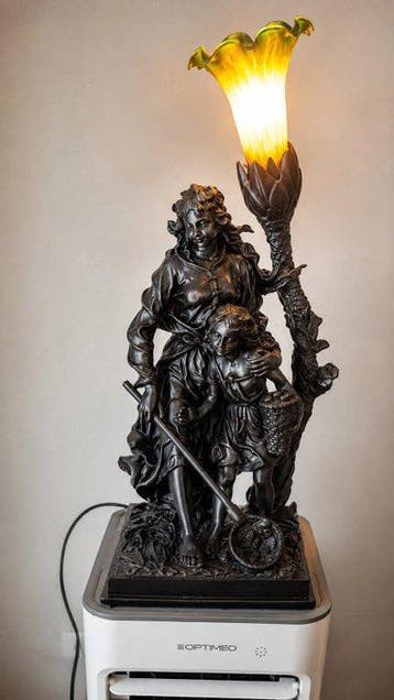 Tafellamp - Lamp figuratief in Art Nouveau-stijl Moeder en