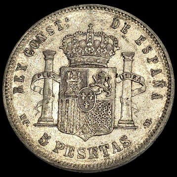 Espagne. Alphonse XIII. 5 Pesetas 1888*88 MPM (Sans prix de