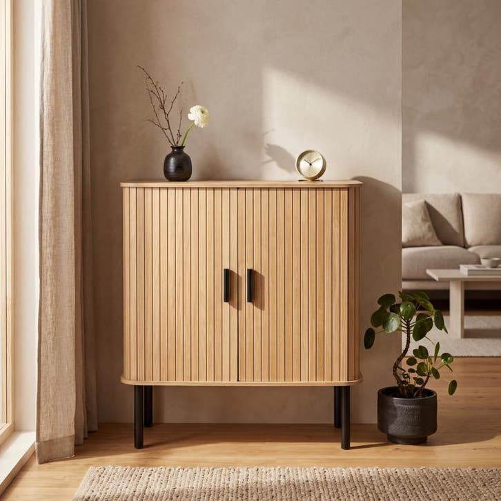 Design kast met schuifdeuren - 80 x 40 x 85 cm, Huis en Inrichting, Keuken | Potten en Pannen, Nieuw, Verzenden