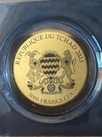 Tsjaad. 5000 Francs 2023 American Liberty, 1/200 Oz (.999), Postzegels en Munten