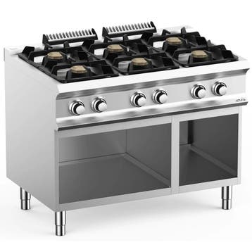 Fornuis | DOMINA PRO 700 | Gas | 6 Branders (6x 5.5kW) |, Verzenden, Nieuw in verpakking