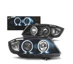 PHARES BMW E90 E91 05-08 CCFL ANGEL EYES FOND NOIR, Verzenden, Neuf