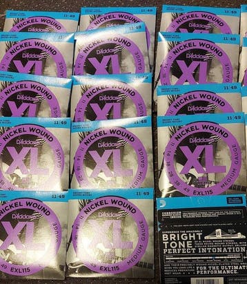 DAddario EXL115 011-049 - 20 Sets of Strings for Electrical, Nieuw