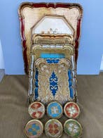 Dienblad - Hout, composietmaterialen hout-kunststof -, Antiek en Kunst