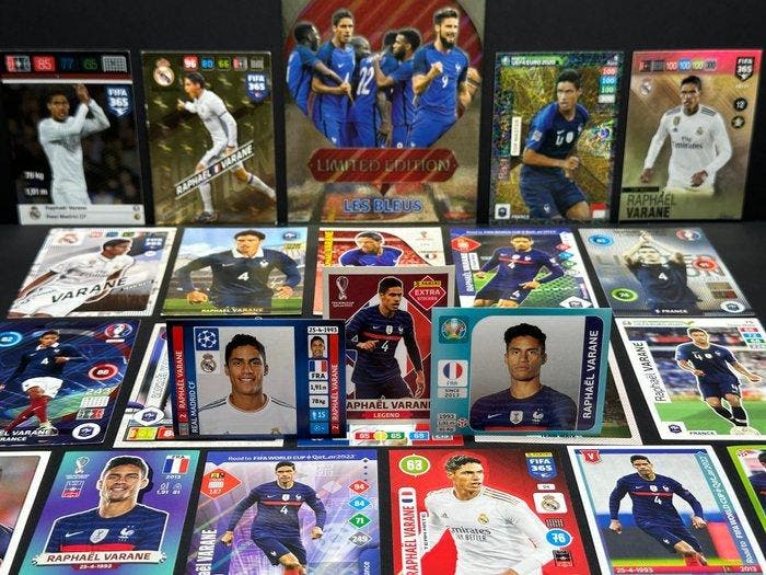 Panini - Raphaël Varane - 24x Stickers & Cards - Real Madrid, Collections, Autocollants
