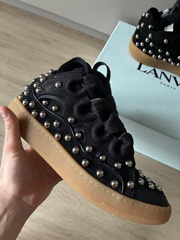 Lanvin - curb low studded black - Sneakers - Taille : EU 41, Nieuw