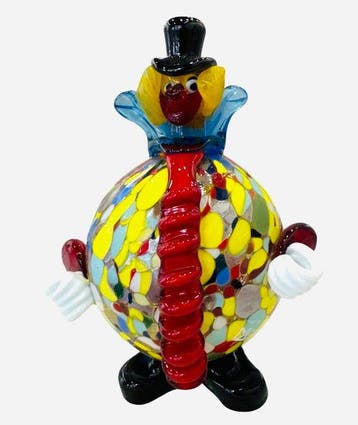 Filippo Maso - sculptuur, Clowns - 17 cm - Murano-glas -