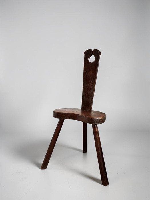 Stoel (3) - brutaliste - Eik, Antiek en Kunst, Curiosa en Brocante