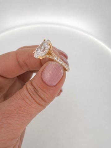 Zonder minimumprijs - Ring - 14 karaat Geel goud - 3.02ct., Handtassen en Accessoires, Nieuw