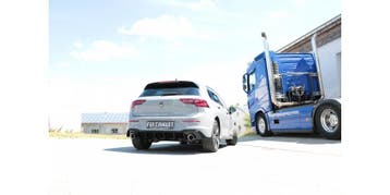 FOX VW Golf VIII GTE met zwarte inzet Einddemper rechts/link, Verzenden