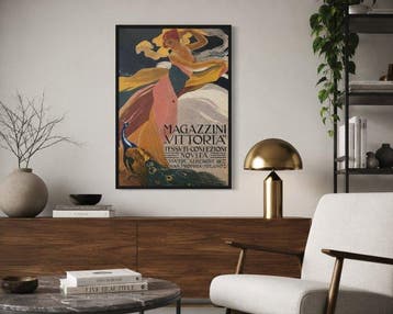 Aldo Mazza - Manifesto Liberty Art Nouveau Magazzini