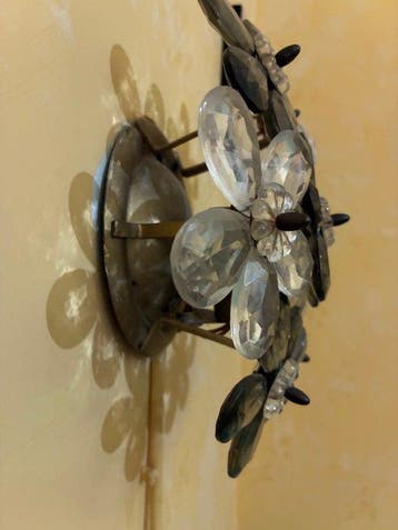 Wandlamp - Messing, Glas, Antiek en Kunst