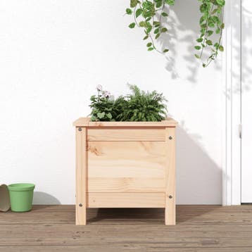 vidaXL Plantenbak 40x40x39 cm massief grenenhout, Tuin en Terras, Verzenden, Nieuw