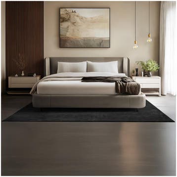 Kortpolig vloerkleed Soft Zone - 160 x 230 cm, zwart, Verzenden, Nieuw