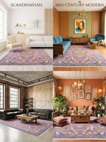 Luxe zijden tapijt Hybrid Design - met de hand afgewerkt, Huis en Inrichting, Stoffering | Tapijten en Vloerkleden, Nieuw