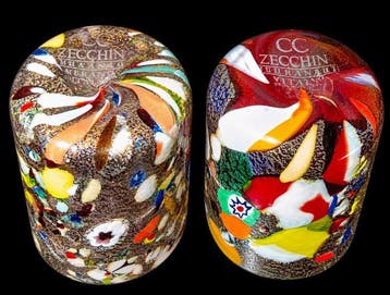 CC Zecchin Italy - Verre à eau (2) - Verre - Signé