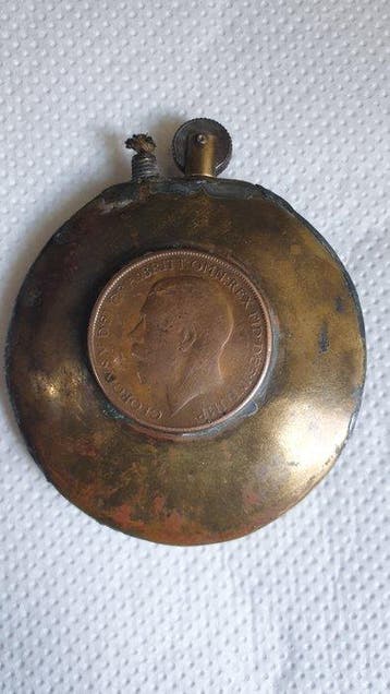 WWI Trench Art Lighter – Great Britain - France Alliance -, Nieuw