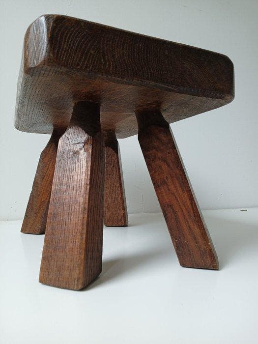 Table dappoint - Chêne - Table dappoint brutaliste en bois, Antiquités & Art, Art | Objets design