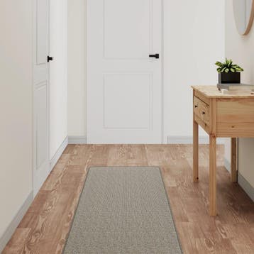 vidaXL Tapijtloper 50x250 cm sisal-look platina, Verzenden, Nieuw