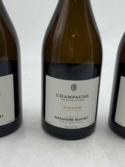 Alexandre Bonnet - Champagne Extra Brut, Blanc de Noirs - 3, Verzamelen, Wijnen