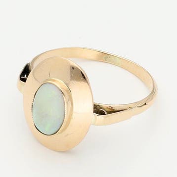 Ring - 14 karaat Geel goud - Opaal, Nieuw