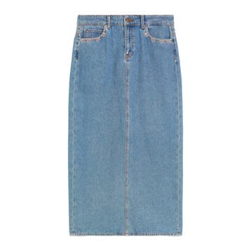Pennyblack • denim maxi rok met borduursel • 36 (IT42), Nieuw, Pennyblack, Maat 36 (S), Verzenden