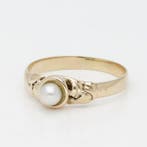 Ring - 10 kt. Geel goud Parel, Nieuw