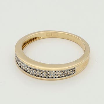 Ring - 14 karaat Geel goud Diamant (Natuurlijk)