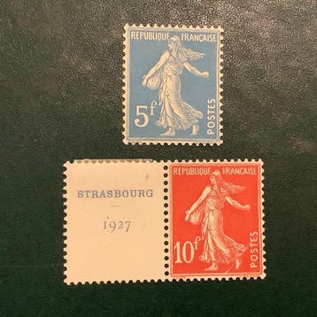 Frankrijk 1927 - Expo van Straatsburg, zegels uit de blok -, Postzegels en Munten, Gestempeld