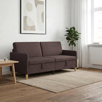vidaXL Sofa met Opbergruimte Donkerbruin 192 x 78 x 87 cm, Huis en Inrichting, Verzenden, Nieuw