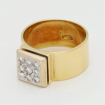 Bague - 18 carats Or jaune Diamant (Naturelle), Bijoux, Sacs & Beauté, Bagues