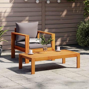 vidaXL Tuinstoel met kussens massief acaciahout, Verzenden, Nieuw