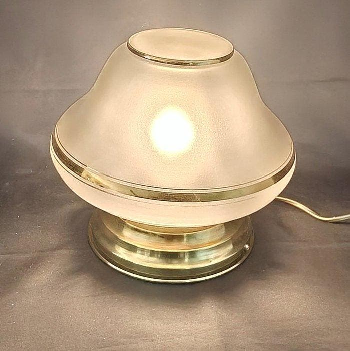 Tafellamp - Glas, Messing, Antiek en Kunst, Kunst | Designobjecten