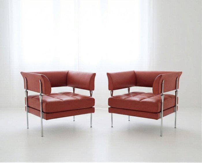 Poltrona Frau - Luca Scacchetti - Fauteuil (2) - Castor -, Antiek en Kunst, Kunst | Designobjecten