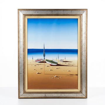 DAdamo – Grande Marina Metafisica (70x50 cm) - “Barche e