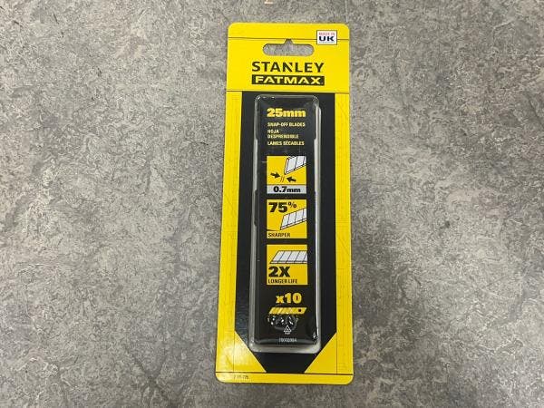 Veiling - 10x Stanley afbreekmesjes 25mm 10-pack FatMax, Bricolage & Construction, Outillage | Pièces de machine & Accessoires