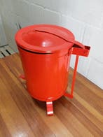 Mand - Vintage industrieel prullenbak - Emaille, Staal
