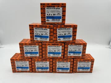 Veiling -  Heco schroeven 9000 stuks 4,0x30mm (T15) verzinkt, Bricolage & Construction, Quincaillerie & Fixations