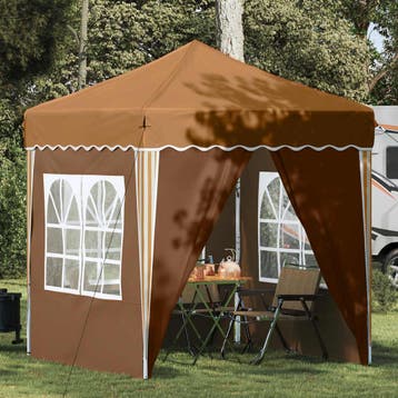 vidaXL Pop-up Feesttent 195 x 195 x 245 cm Beige Oxford Stof, Verzenden