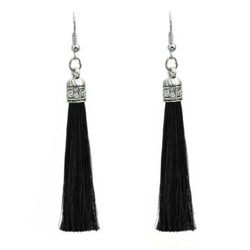Fako Bijoux - Oorbellen - Kwast Romania - Zwart, Verzenden, Nieuw