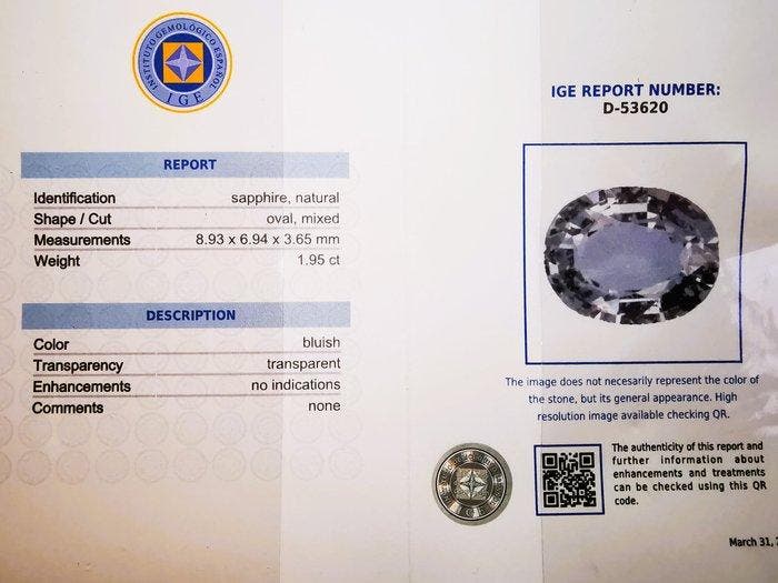 Ring - 14 karaat Geel goud, Saffier zonder hittebehandeling, Handtassen en Accessoires, Ringen