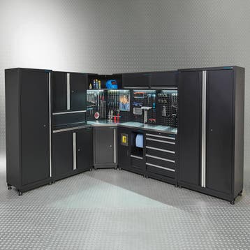 Datona Werkplaatsinrichting PREMIUM met RVS werkblad 560 cm, Ophalen of Verzenden