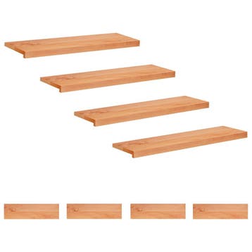 vidaXL Trapmatten 8 st Lak 90 x 25 x 2 cm Massief beukenhout, Bricolage & Construction, Échelles & Escaliers, Verzenden