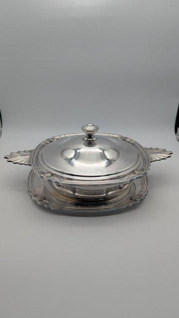 Gallia - Groenteschotel (2) - schelp - Verzilverd, Antiek en Kunst