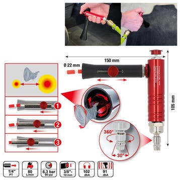 KS Tools Cyclonisch Verstelbaar Reinigingspistool, Verzenden
