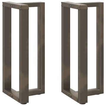 vidaXL Bartafelpoten 2 st T-vormig 50x35x(90-91) cm staal, Huis en Inrichting, Verzenden, Nieuw