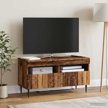 vidaXL LED tv-meubel ZWOLLE 81 x 35 x 43 cm Oud hout Bewerkt, Verzenden