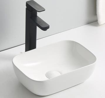 SALE - Balvi 36 - Glans wit - Waskom -  -  - Keramiek -, Ophalen of Verzenden, Nieuw